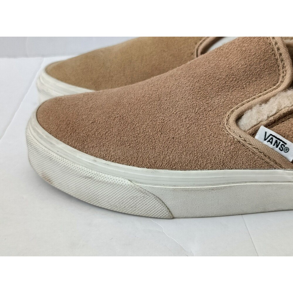 Vans Classic Slip On Sherpa Women's Size 8 Beige Low Tops - Picture 3 of 6